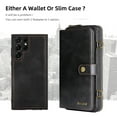thumbnail image 6 of Galaxy S22 Ultra Wallet Case Premium Leather Flip Zipper Detachable Magnet Wallet Stand Card Holder Case with Crossbody Lanyard Strap Zipper Pocket Cover for Samsung Galaxy S22 Ultra, Black, 6 of 8