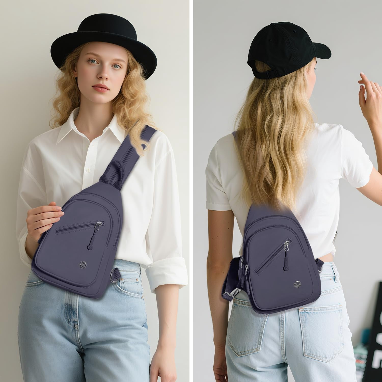 Crossbody Bag for Women, Multi-Pocket Waterproof Shoulder Carry Bag, Sling Bag Backpack for Travel/Outdoor/Hiking/Daily Use