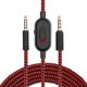 thumbnail image 1 of Cable de Audio de Repuesto de 2 M para Auriculares GPRO X, G233, G433. Incluye Control de Volumen y Función de Silencio, Color Rojo., 1 of 5