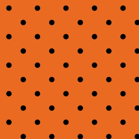 David Textiles Halloween Dots Orange 44