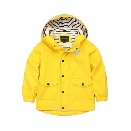 Rokka&Rolla Boys' Waterproof Rain Coats Rubberized Jackets, Sizes 4-12