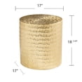 thumbnail image 4 of SEI Furniture Doylin Round End Table with Brass Cladding in Gold, 4 of 7
