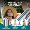 thumbnail image 4 of Bliss Hammocks 60"W Double Hammock with Rope Loops & Tree Straps, 265lb, Sunday Volleyball, 4 of 11