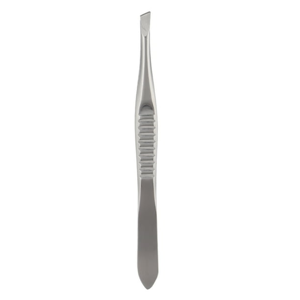 Pinzas para cejas inclinadas de acero inoxidable profesionales para mujeres y hombres