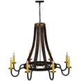 thumbnail image 5 of Meyda Tiffany 135754 Barrel Stave Madera 8 Light 50" Wide Taper Candle Style Chandelier -, 5 of 5
