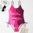 thumbnail image 5 of Edvintorg Women's Ruched High Cut One Piece Swimsuit Bathing Suit Monokini with Adjustable Spaghetti Straps Sexy Slimming Swimwear, 5 of 5