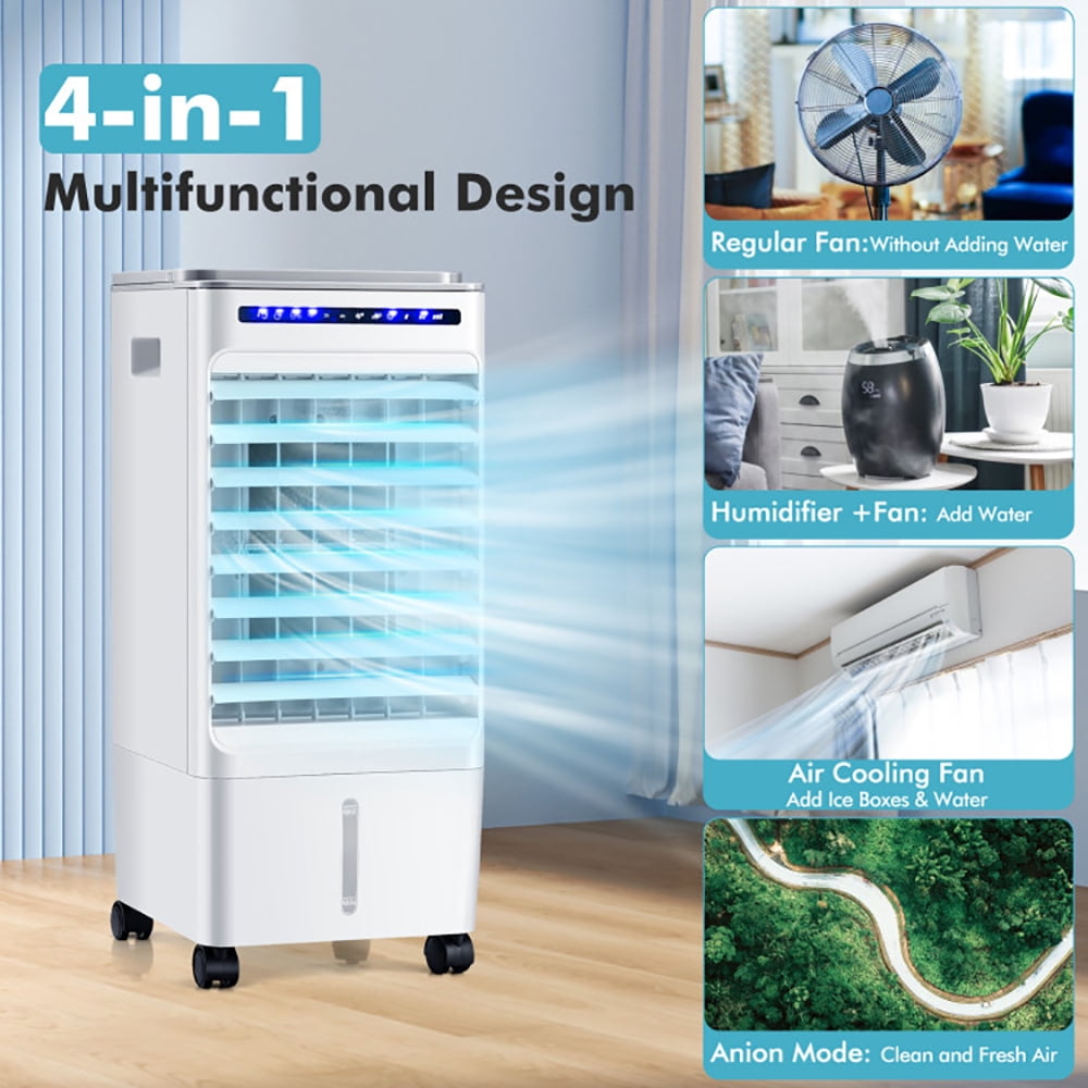 Barara King Bedroom Air Cooler, Air Cooler, 3-in-1 Evaporative Portable Air Cooler with 3 Modes include Remote Control-White