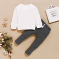 thumbnail image 3 of Newborn Baby Girls Fashion 2-piece Outfit Set Long Sleeve Rabbit Pattern Top and Solid Color Pants Set, 3 of 5