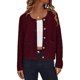 thumbnail image 1 of Suéter abrigo moda mujer invierno color sólido botón casual manga larga suéter abrigo cárdigan blusa mujer poliéster abrigo, 1 of 9