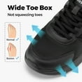 thumbnail image 6 of FitVille Mens Walking Shoes Extra Wide Lightweight Sneakers Casual Shoes, All Black, 13 x-Wide, 6 of 8