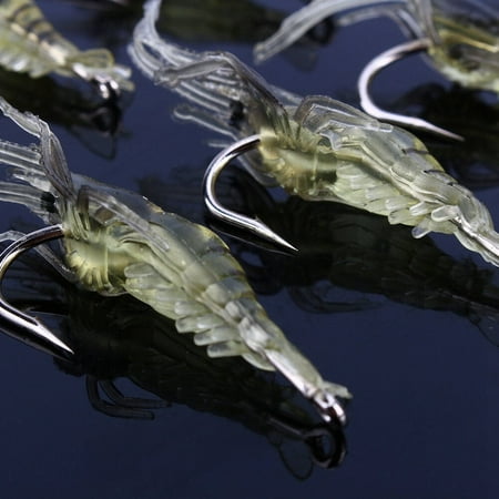 Fishing Lures Shrimp Fishing Lure Prawn Lure 10pcs Shrimp Simulation Soft Prawn Lure Bait Hook Tackle Bass Fishing Lures