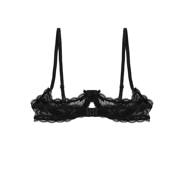 Bras Womens Erotic Open Breast Lingerie See Through Sheer Lace Bra  Adjustable Straps Push Up Bralette Underwired Cups Sexy From Cornelius,  $22.72