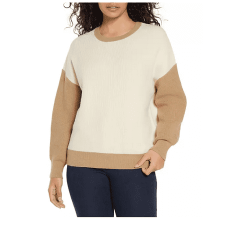 Express Women's Small Eggnog/Pecan Relaxed Sweater