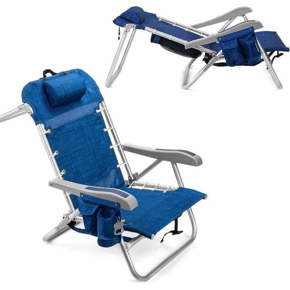 XL Cooler Folding Backpack Beach Chair, Breeze