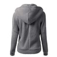 thumbnail image 2 of Jalioing Fuzzy Zipper Hoodies for Kids Sherpa Fleece Long Sleeve Hooded Jacket with Pocket Girls Solid Sweatshirts, 2 of 4