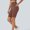 Brown, variant on Solid Color Yoga Shorts for Women Light Exposure Prevention High Waisted Stretchy Bike Shorts Tummy Control Seamless Stretch Skinny Shorts Simple Slimming Breathable Bottoms Run Sports XXL