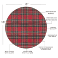 thumbnail image 3 of Koyal Wholesale Red Tartan Plaid Acrylic Charger Plates 12PC, Rustic Winter Theme Weddings, Picnic, 3 of 5