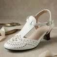 thumbnail image 2 of SACFOF Vintage Kitten Heels T Strap Mary Jane Oxford Heels Retro Dress Shoes, 2 of 6