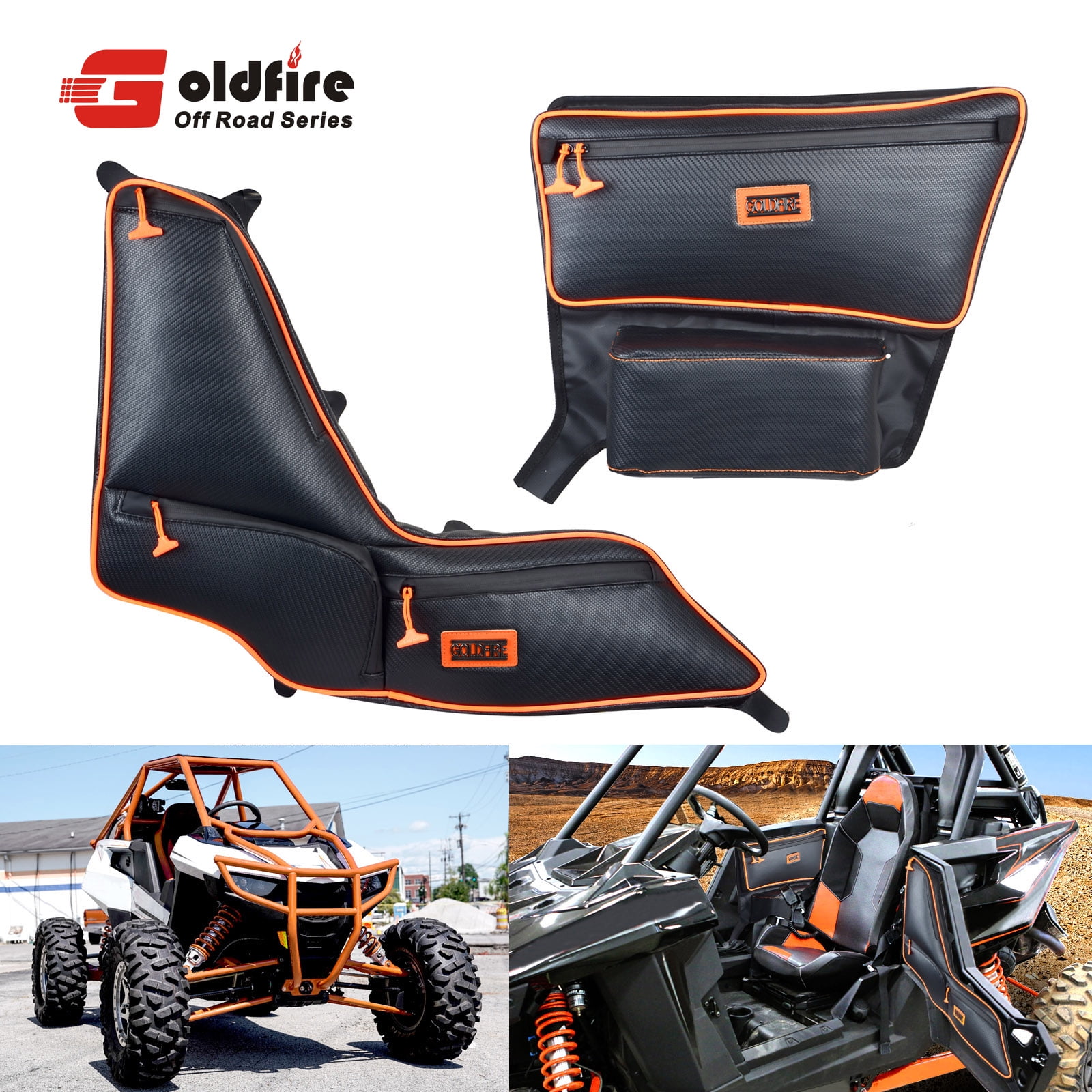 Goldfire RZR RS1 Accessories Side Door Bags Offroad UTV Seats Door Bag and Arm Rest Set For Polaris RS1