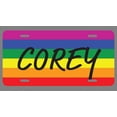 thumbnail image 1 of Corey Name Pride Flag Style License Plate Tag Vanity Novelty Metal | UV Printed Metal | 6-Inches By 12-Inches | Car Truck RV Trailer Wall Shop Man Cave | NP2286, 1 of 1