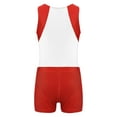thumbnail image 4 of LiiYii Kids Boys Sports Outfit Gymnastics Dance Leotard Training Bodysuit with Shorts Athletic White 10, 4 of 5