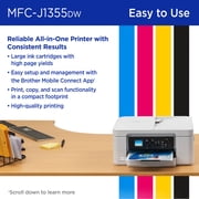 Brother INKvestment MFC-J1355DW Wireless Color Inkjet All-in-One Printer with Automatic Duplex Printing, ADF, and 1.8” Color Display