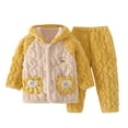 thumbnail image 2 of Fgnfyis Kids 2pc Soft Fleece Pajama Set Boys Outfits Yellow 22, 2 of 3