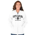thumbnail image 3 of North Carolina Cute Footprints Beach Unisex Fleece Graphic Zip Up Hoodie Brisco Brands 4X, 3 of 5