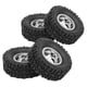 thumbnail image 2 of Estrela 4WD neumáticos de goma cubo de rueda de aleación de aluminio para WPL C14 C24 B14 B24 B16 B36 1/16 RC pieza de actualización de coche plateado, 2 of 8