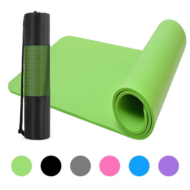 10mm Thick Yoga Mat NonSlip Exercise Mat Pad with Carrying Strap and