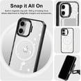 thumbnail image 6 of Magnetic Case for iPhone 16, 10ft Military-Grade Protection, Compatible with Magsafe, Shockproof Phone Case for iPhone 16 - Galaxy - Clear Black, 6 of 7