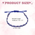 Braided Rope Bracelets, Plaid Pattern Adjustable Woven Bracelet Cord ...