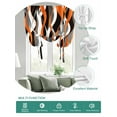 thumbnail image 2 of Abstract Stripes Tie Up Curtains for Windows 45 Inch Length Balloon Curtains Kitchen Adjustable Balloon Window Shade Retro Modern Orange Black Gray Lines Tie Up Valance Bathroom Curtain 52"x45", 2 of 6