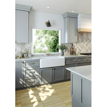 DeerValley DV-1K512 33 Inch White Fireclay Farmhouse Kitchen Sink, Fireclay Sink for kitchen with Sink Grid and Basket Strainer