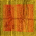 thumbnail image 1 of Ahgly Company Indoor Square Abstract Yellow Contemporary Area Rugs, 4' Square, 1 of 4
