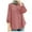 Hot Pink, variant on Mikilon Women's Solid Color Button Down Shirts Lapel Casual Long-Sleeve Blouses/Tops