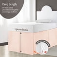 thumbnail image 4 of 46 Inch Drop Twin XL Size Dorm Bed Peach Solid Bed Skirt Lightweight Pleated Pattern Split Corner Premium Hotal Quality With Flexible Elastic & Fade Resistent, 4 of 6