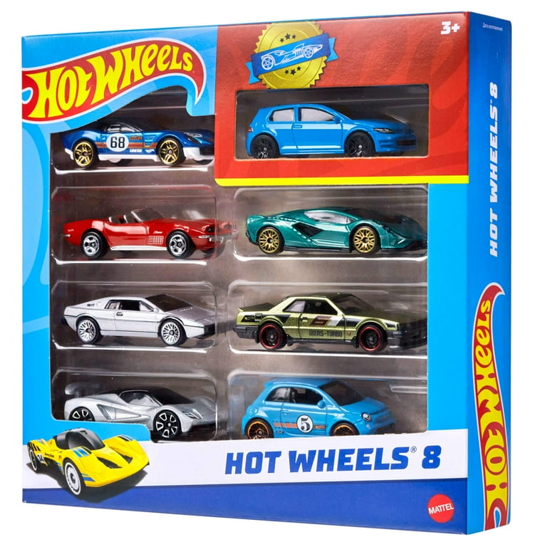Hot Wheels Realistic Basic Toy Cars & Trucks Set for Kids, 8 Pack