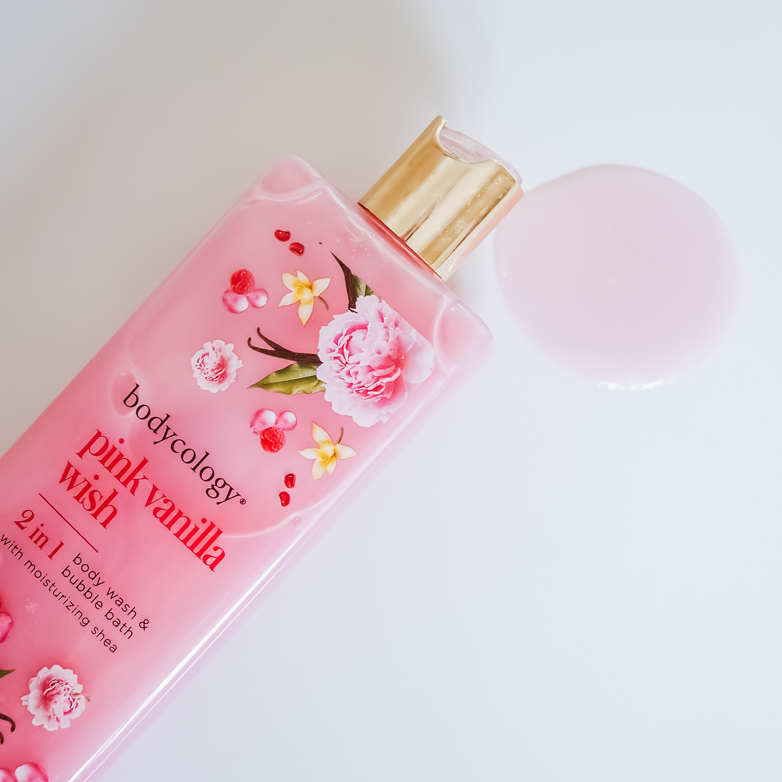(3 pack) Bodycology Pink Vanilla Wish 2-in-1 Body Wash & Bubble Bath, 16 fl. oz.
