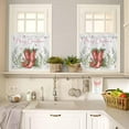 thumbnail image 5 of Christmas Western Kitchen Curtains and Valances Set, Rod Pocket Curtains Tier Farmhouse Window Curtains 36 Inch Length, Farmhouse Cowboy Boots Star Leaves 3 Piece Kitchen Curtains Set, 5 of 6