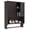 Brown Big With Towels Bar, variant on SONGMY Black Wall Cabinet, Small, 2-Door Medicine Cabinet with Adjustable Shelves, Over Toilet, For Kitchen and Laundry Rooms