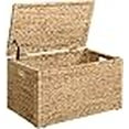 thumbnail image 3 of eHemco Heavy-duty Water Hyacinth Wicker Storage Trunk with Metal Frame, 30 by 17.5 by 17.5 Inches, Natural, 3 of 4