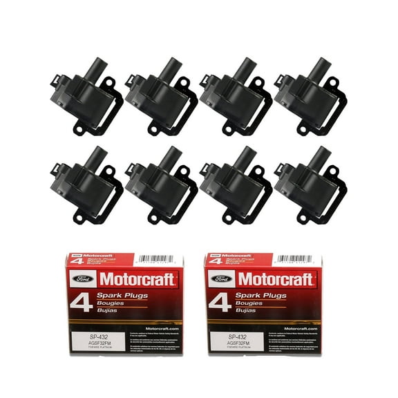 Set of 8 ISA Ignition Coils and 8 Motorcraft Spark Plug Compatible with 1998 Chevrolet Corvette 5.7L V8 Replacement for UF192 C1144 GN74