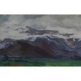 thumbnail image 2 of Władysław Ślewiński 14x11 Black Ornate Wood Framed Double Matted Museum Art Print Titled: Clouds Over Flatland Below the Tatra Mountains (circa 1908), 2 of 5