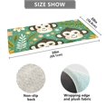 thumbnail image 5 of Bath Mat Soft Plush Non-Slip Absorbent Bathroom Rugs 39"x20" Monkey Faces Flowers Dots, 5 of 8