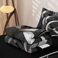 thumbnail image 6 of Homewish Gray Spiral Swirl Zipper Twin Comforter Sets with Fitted Sheet and 2 Pillowcases,Classic Contemporary Zipper Bedding Set,Black Reversible,4pcs, 6 of 8