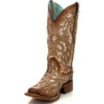 thumbnail image 2 of Corral Boots Womens Glitter Tooled Inlay Square Toe Cowboy  Tall Boots, 2 of 7