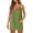 Green, variant on Women's Summer Sleeveless Mini Dress V-Neck Spaghetti Straps Leisure Shorts Dress with Pockets Sky Blue-A
