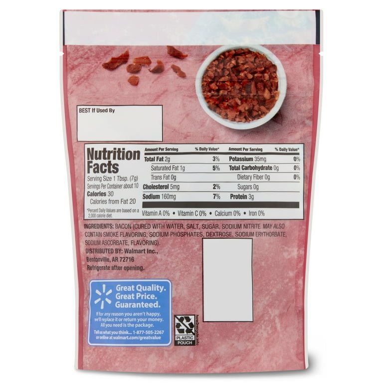 Great Value Real Bacon Pieces, 2.5 oz