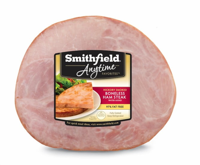 Smithfield Anytime Favorites Hickory Smoked Ham Steak, Water Added
